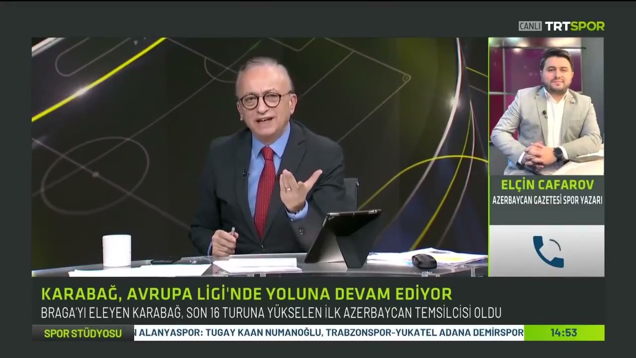 "Sportinfo TV"nin tanınan siması "TRT Spor"da "Qarabağ"dan danışdı - VİDEO