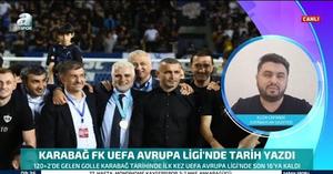 Azərbaycanlı tanınmış media mənsubu "A Spor"da "Qarabağ"ı nümunə göstərdi - VİDEO