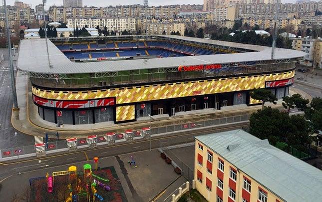 “Neftçi”nin doğma rəngi olan ağ-qaraya bürünən stadiondan YENİ FOTO