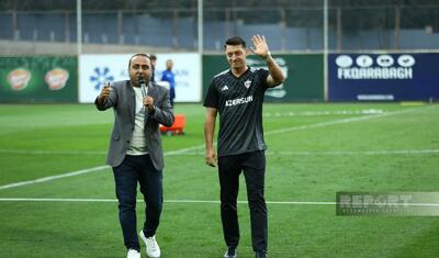 Mesut Özil "Qarabağ"ın qonağı oldu, Qurban Qurbanov onu görüncə…