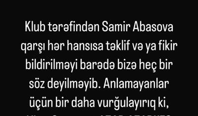 "Neftçi" ilə oyundakı QALMAQALla bağlı AÇIQLAMA: “Bizə heç bir söz deyilməyib”