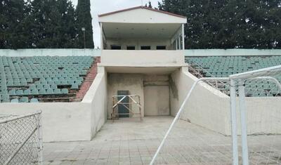 Bu rayonda da stadionu təmir etməyə başladılar -