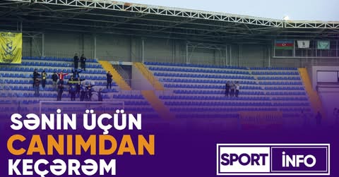 Azərbaycan stadionunda “Sənin üçün canımdan da keçərəm” görüntüsü - VİDEO