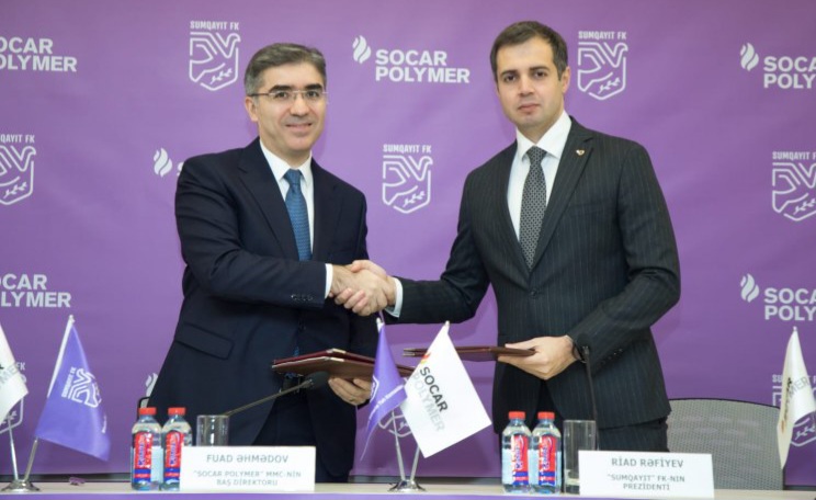 "Sumqayıt" ilə "SOCAR Polymer" MMC arasında sponsorluq müqaviləsi imzalandı - FOTOLAR