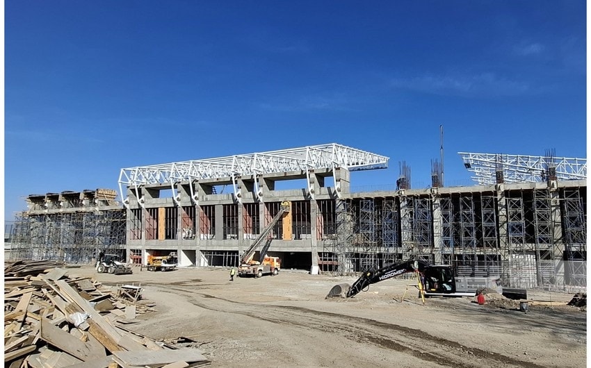 Respublikanın böyük şəhərində stadion tikintisi necə gedir? - VİDEO